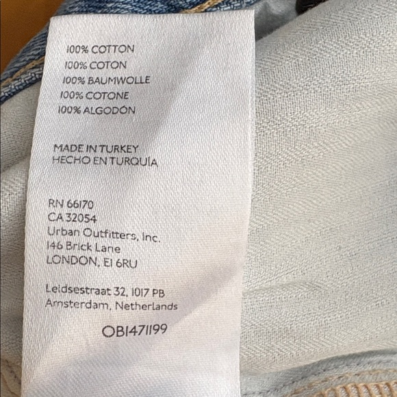 Free People We The Free Jean Shorts Button Fly High Rise Frayed Size 30 - Picture 7 of 8